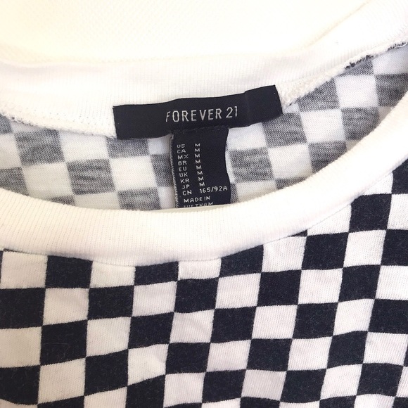 ❌SOLD❌ Forever 21 checker crop top - Picture 7 of 7